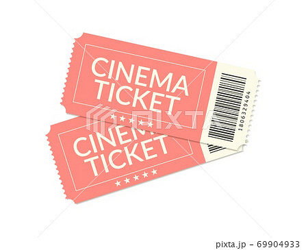 Cinema ticket. Movie vintage coupon. Vector realistic 69904933