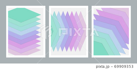 Set of Creative Minimalist Geometric Wallpaper Illustrations Set of Creative Minimalist Geometric Wallpaper Illustrations 69909353