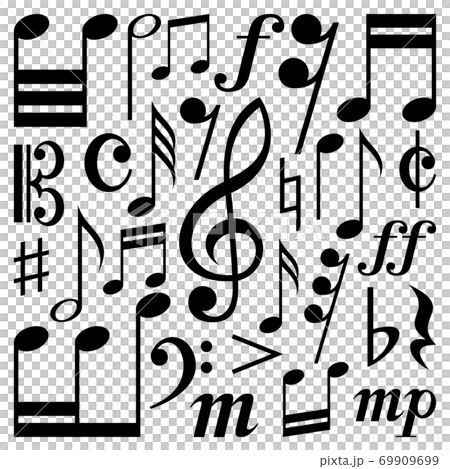 Illustration image of musical notes 69909699