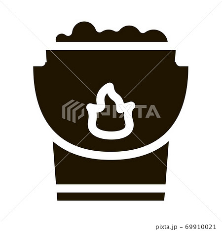 Fire Bucket With Sand Icon Illustration 69910021