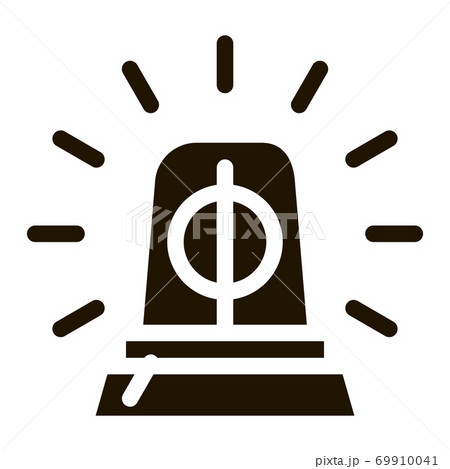 Police Squad Car Alarm Icon Illustration Police Squad Car Alarm Icon Illustration 69910041