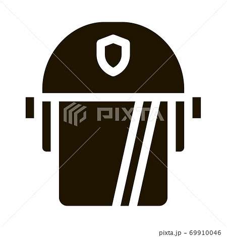 Policeman Swap Helmet Icon Illustration 69910046