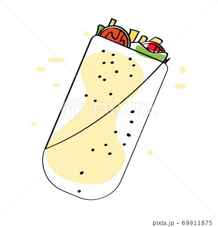 Isolated burrito icon 69911875