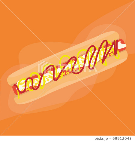 Isolated hotdog icon 69912043