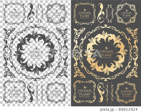 Luxury frame design, calligraphic material, luxury, template, [copy space] 69912924