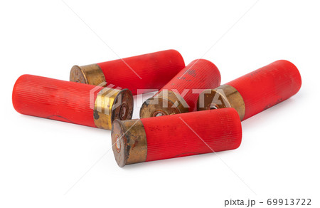Shotgun shell cartridge isolated on white background 69913722