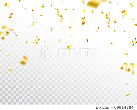 Gold confetti frame on transparent background.... - Stock Illustration  [69914284] - PIXTA