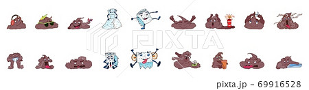 a selection of monsters from the toilet shit poop 69916528