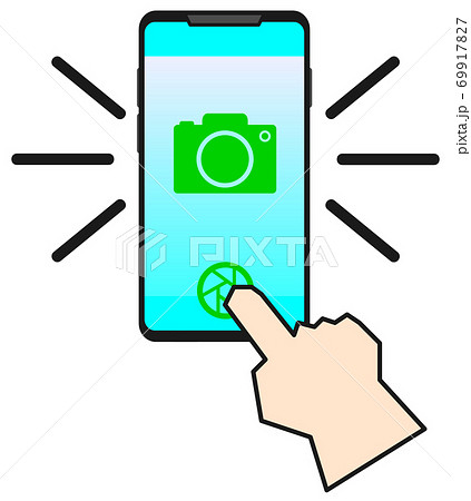 Illustration Of Taking A Picture With A Smartphone Stock Illustration