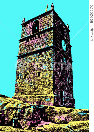 Illustration of stone tower in Monsanto Illustration of stone tower in Monsanto 69920570