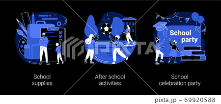 School year abstract concept vector illustrations. School year abstract concept vector illustrations. 69920588