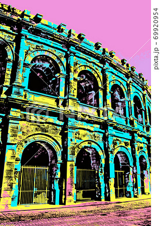 Illustration of the old Arena of Nimes 69920954