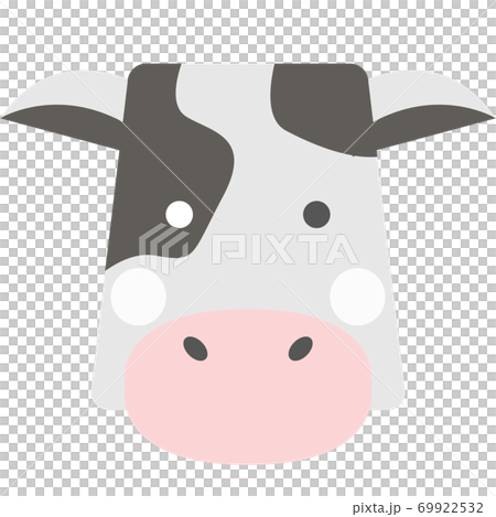 牛，牛，牛，生肖，動物臉圖標的插圖 69922532