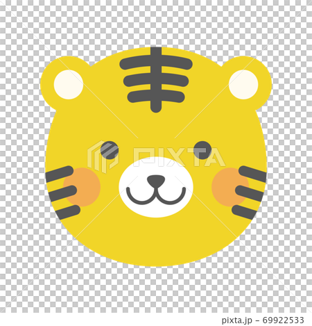 Tora Tora Tora生肖動物臉圖標的插圖 69922533