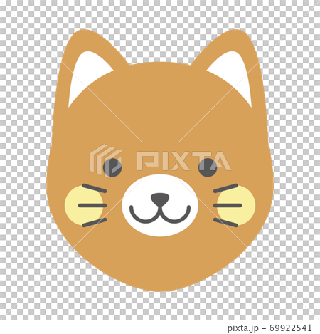 Inu的插圖Dog Dog戌生肖動物臉圖標 69922541