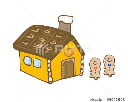 お菓子の家と人型クッキー 69922608