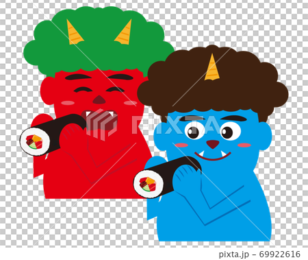 節日Ekata捲和惡魔厚卷的一天的矢量圖 節日Ekata捲和惡魔厚卷的一天的矢量圖 69922616