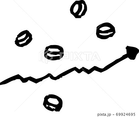 株式投資 儲ける 財テク 資産運用 イメージイラストのイラスト素材