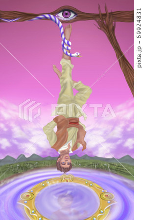 タロットカードの吊るされた男 69924831