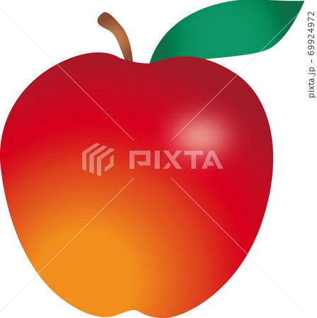 りんご グラデーションのイラスト素材