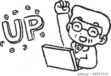 株式投資 資産運用 儲ける Fx おじいちゃん 老後資金 老人のイラスト素材