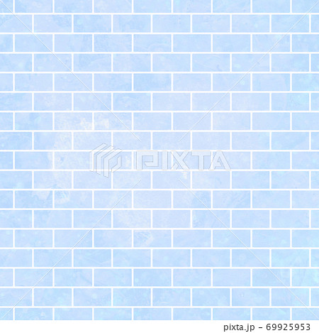 レンガの壁面  青色 69925953