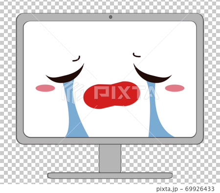 Material of crying computer - Stock Illustration [69926433] - PIXTA