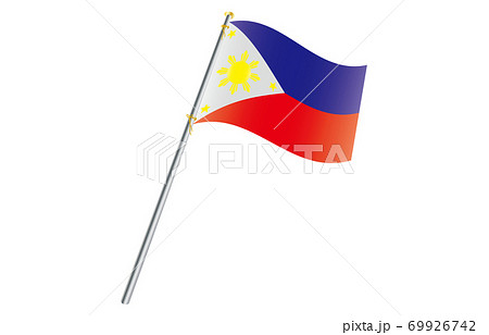 新世界の国旗2：3Verグラデーション波ポール　フィリピン 69926742
