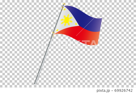 新世界の国旗2：3Verグラデーション波ポール　フィリピン 69926742