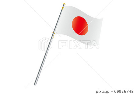 新世界の国旗2：3Verグラデーション波ポール　日本 69926748