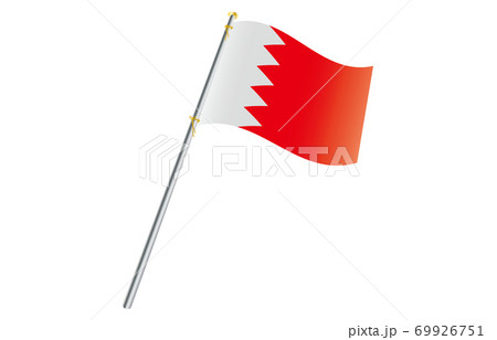 新世界の国旗2：3Verグラデーション波ポール　バーレーン 69926751