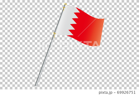 新世界の国旗2：3Verグラデーション波ポール　バーレーン 69926751
