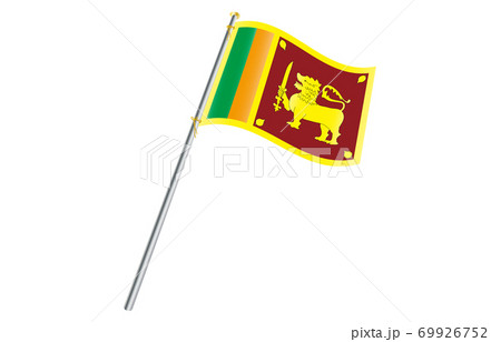 新世界の国旗2：3Verグラデーション波ポール　スリランカ 69926752