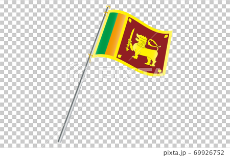 新世界の国旗2：3Verグラデーション波ポール　スリランカ 69926752