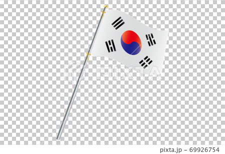 新世界の国旗2：3Verグラデーション波ポール　大韓民国 69926754
