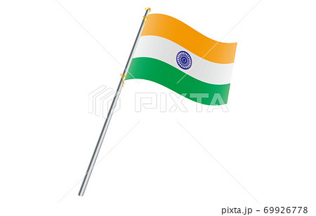 新世界の国旗2：3Verグラデーション波ポール　インド