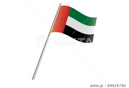 新世界の国旗2：3Verグラデーション波ポール　アラブ首長国連邦