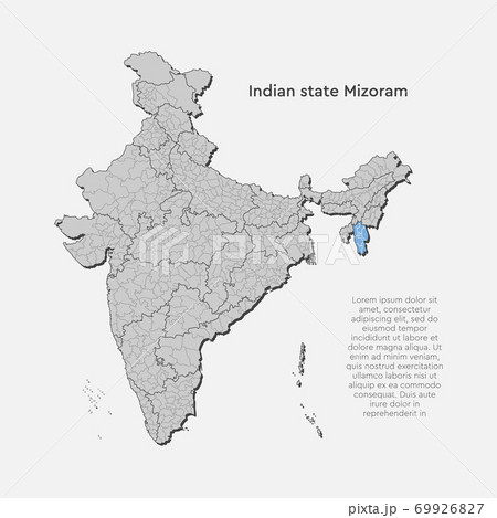 Vector India country map and state template 69926827