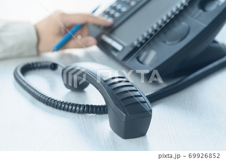 business. voip phone in the office close up 69926852