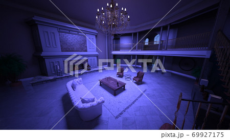 洋風の部屋のイラスト素材