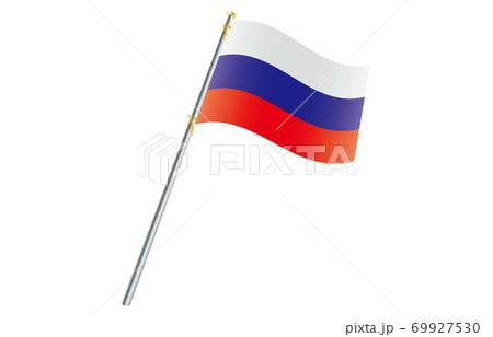 新世界の国旗2：3Verグラデーション波ポール　ロシア 69927530