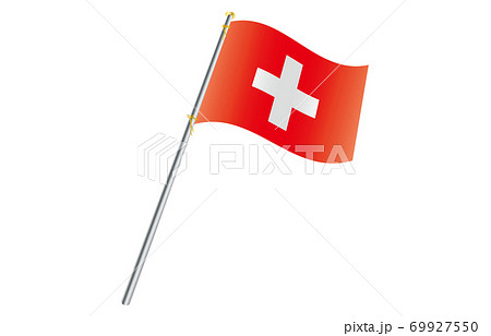 新世界の国旗2：3Verグラデーション波ポール　スイス 69927550