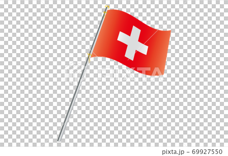 新世界の国旗2：3Verグラデーション波ポール　スイス 69927550