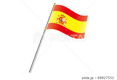 新世界の国旗2：3Verグラデーション波ポール　スペイン