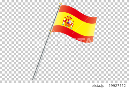 新世界の国旗2：3Verグラデーション波ポール　スペイン 69927552
