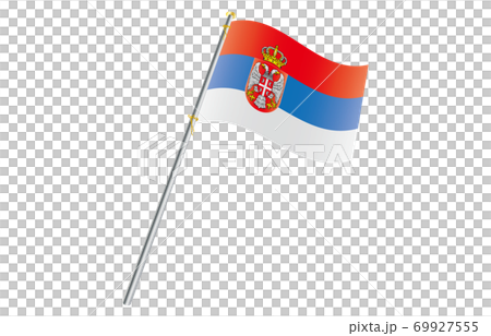 Flag of the New World 2: 3 Ver Gradation Wave Pole Serbia 69927555