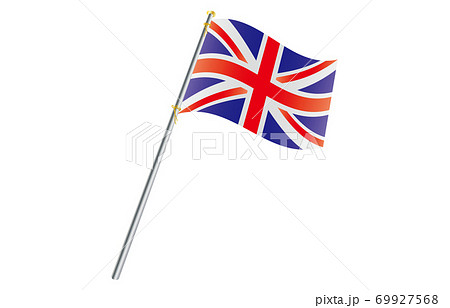 新世界の国旗2：3Verグラデーション波ポール　イギリス