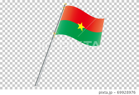 Flag of the New World 2: 3 Ver Gradation Wave Pole Burkina Faso 69928976
