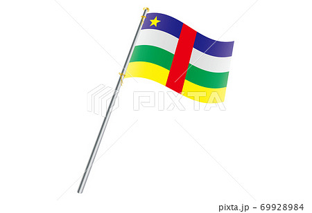新世界の国旗2：3Verグラデーション波ポール　中央アフリカ 69928984