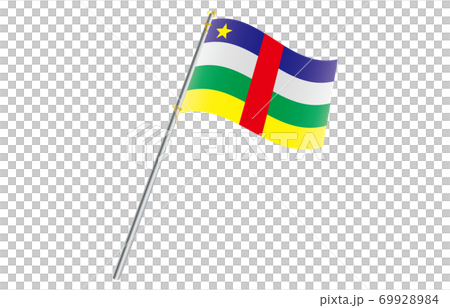 新世界の国旗2：3Verグラデーション波ポール　中央アフリカ 69928984